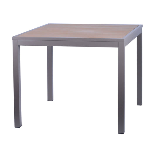 Miami Patio Table - 36" x 36", Mocha/Faux Teak