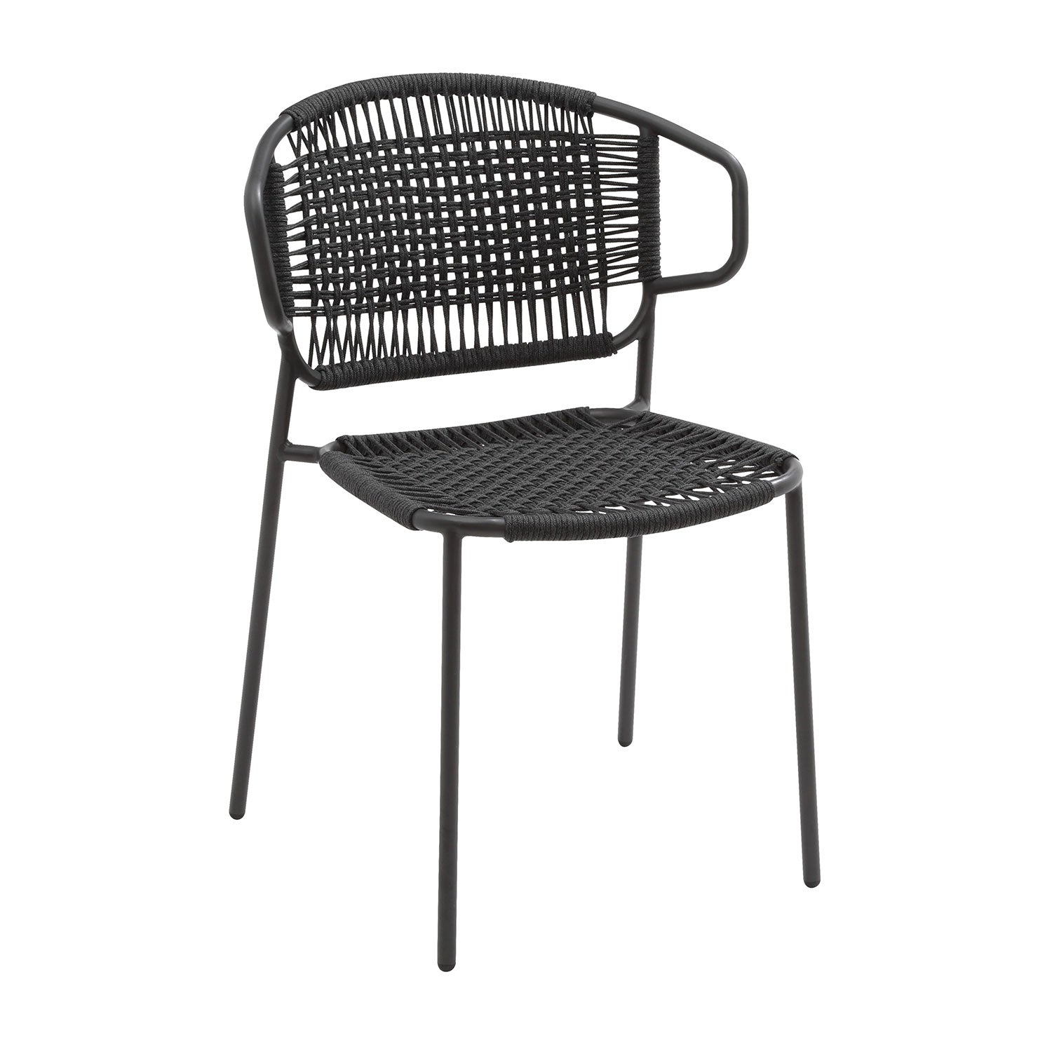 Positano Chair, Black/Carbon (Set of 4)