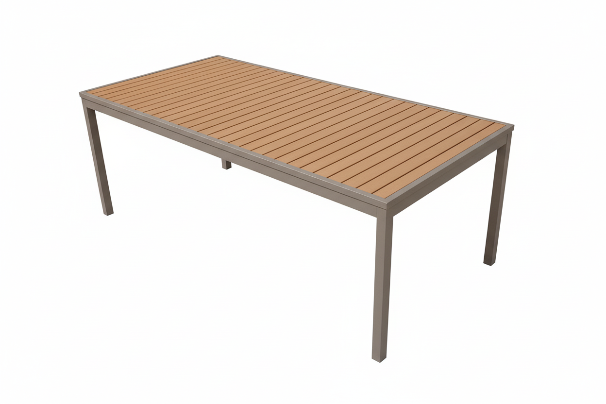 Miami Patio Table - 36" x 94" Mocha/Faux Teak