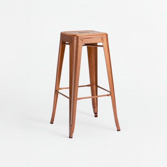 Trenton Metal Bar Stool - Stackable, Copper (Set of 4)