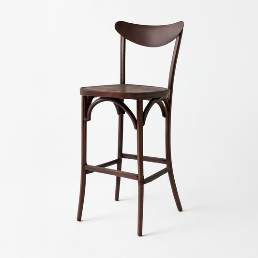 Yasmine Vintage Bar Chair - Metal, Burnt Almond