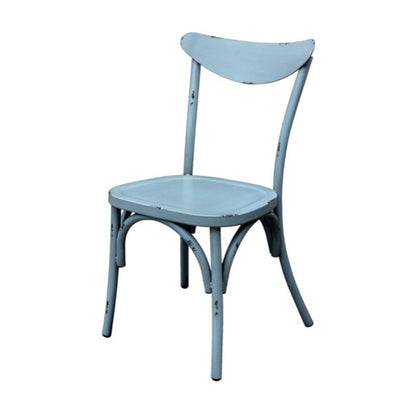 Avigal Rustic Dining Bistro Set – Square Table + 2 Yasmine Rustic Dining Chairs, Robin’s Egg